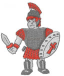 Spartan Mascot Machine Embroidery Design