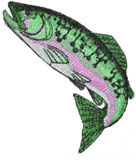 TROUT JUMPING Machine Embroidery Design