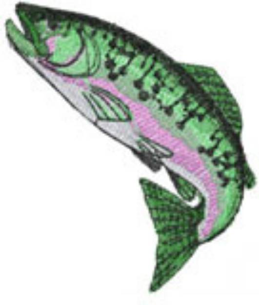 Picture of TROUT JUMPING Machine Embroidery Design