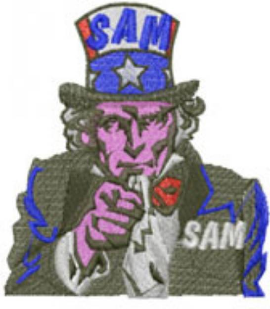 Picture of Uncle Sam 3 Machine Embroidery Design