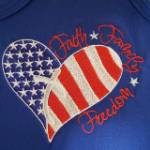Picture of Faith Family Freedom Machine Embroidery Design