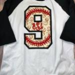 Picture of Baseball Number 9 Machine Embroidery Design