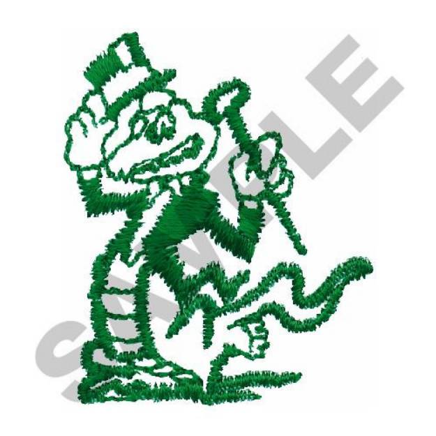 Picture of CROCODILE W/ TOP HAT & CANE