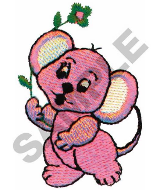 Picture of MOUSE HOLDING FLOWER