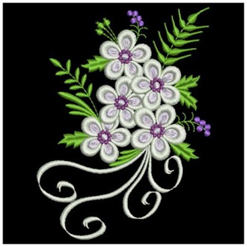 Floral Bouquet Machine Embroidery Design