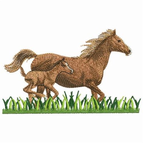 Running Horses Machine Embroidery Design