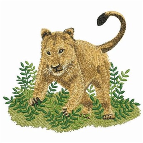 Running Lion Machine Embroidery Design