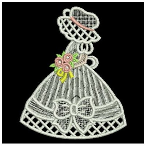 FSL Sunbonnet Wedding Machine Embroidery Design