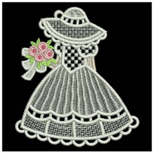 Picture of FSL Sunbonnet Wedding Machine Embroidery Design