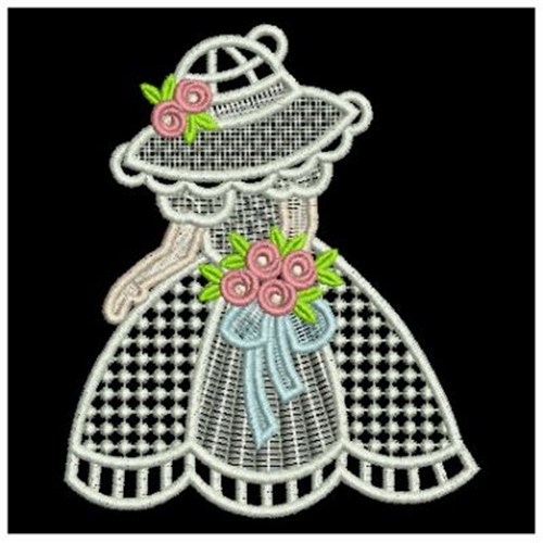 FSL Sunbonnet Wedding Machine Embroidery Design