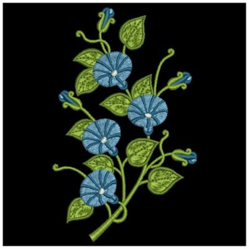 Morning Glories Machine Embroidery Design