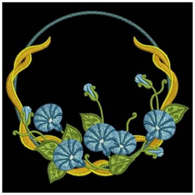 Picture of Morning Glory Wreath Machine Embroidery Design