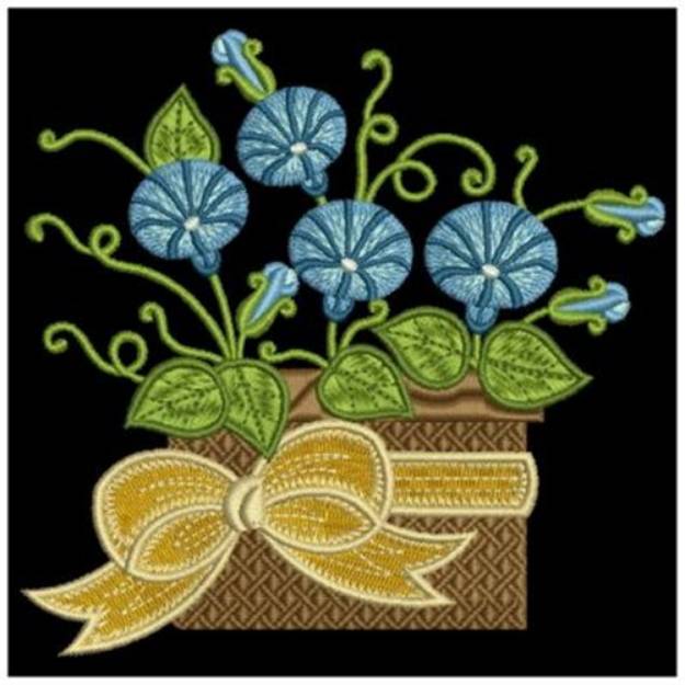 Picture of Morning Glory Basket Machine Embroidery Design