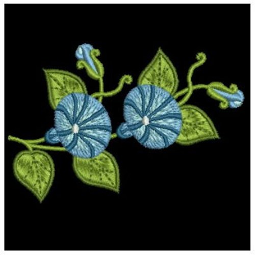 Morning Glories Machine Embroidery Design