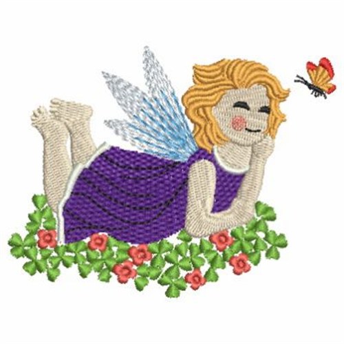 Spring Butterfly Fairy Machine Embroidery Design
