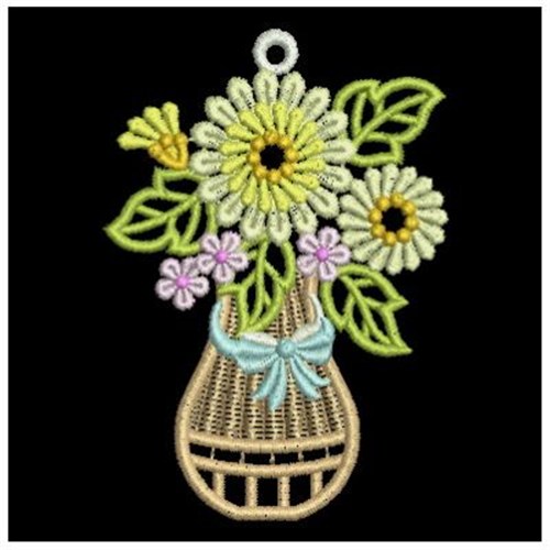 FSL Flower Vase Machine Embroidery Design