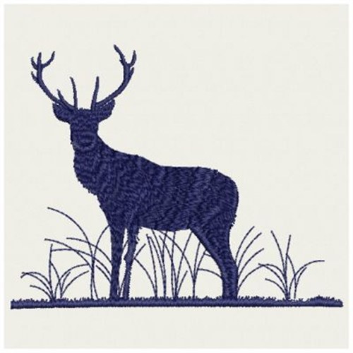 Deer Silhouettes Machine Embroidery Design