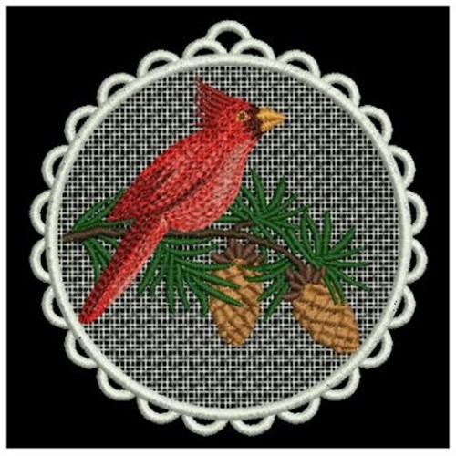 FSL Holiday Cardinal Machine Embroidery Design