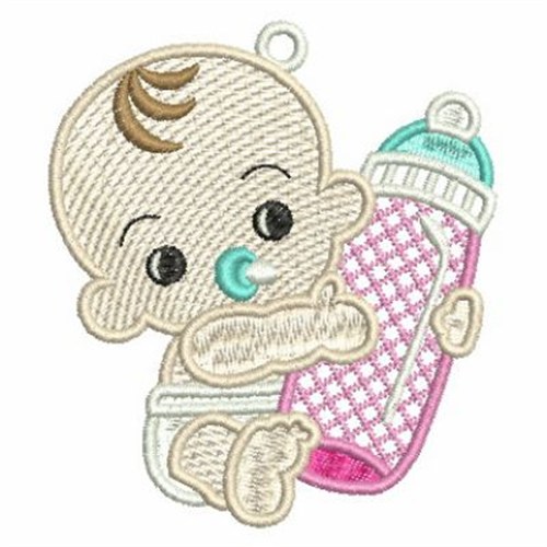 FSL Baby With Bottle Machine Embroidery Design