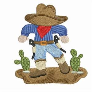 Picture of Quick Draw Cowboy Machine Embroidery Design