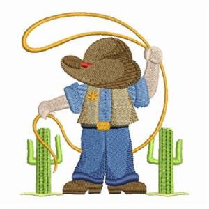 Picture of Cowboy With Rope Machine Embroidery Design