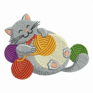 Picture of Yarn Cat Machine Embroidery Design