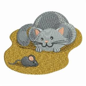 Picture of Playful Cat Machine Embroidery Design