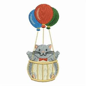 Picture of Balloon Cat Machine Embroidery Design