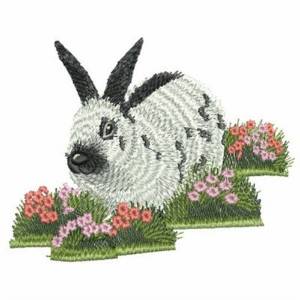Picture of Floral Bunny Machine Embroidery Design