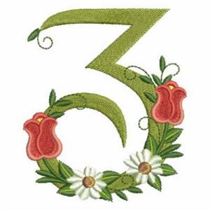 Picture of Rose Alphabet Z Machine Embroidery Design