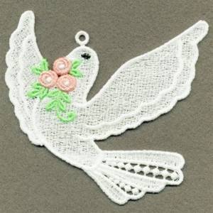Picture of FSL Flying Dove Machine Embroidery Design