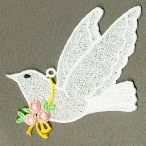 Picture of FSL Dove Floral Machine Embroidery Design