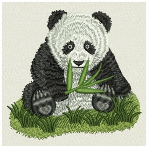 Giant Panda Machine Embroidery Design
