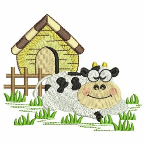 Country Cows Machine Embroidery Design