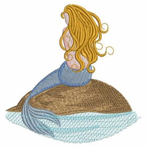 Mermaids Back Machine Embroidery Design