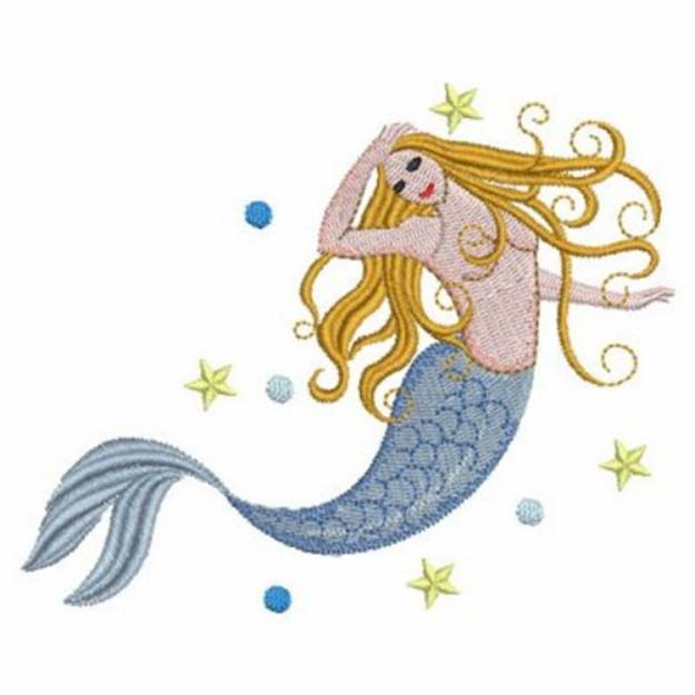 Picture of Swimming Mermaid Machine Embroidery Design