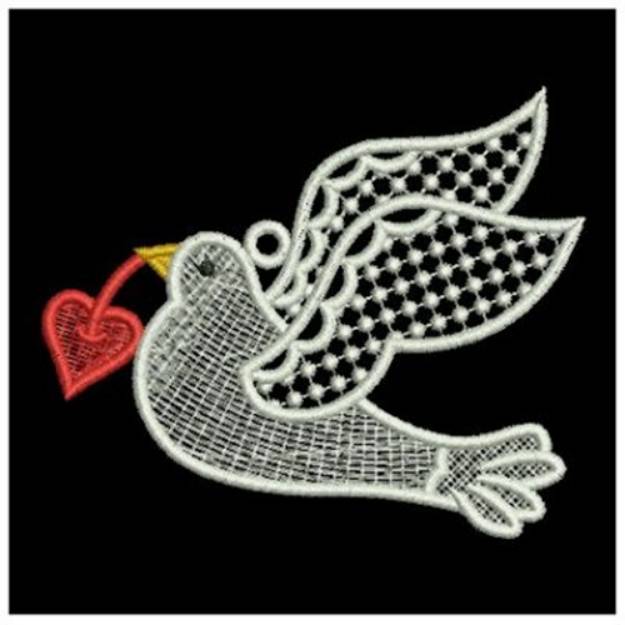 Picture of FSL Love Pigeon Machine Embroidery Design