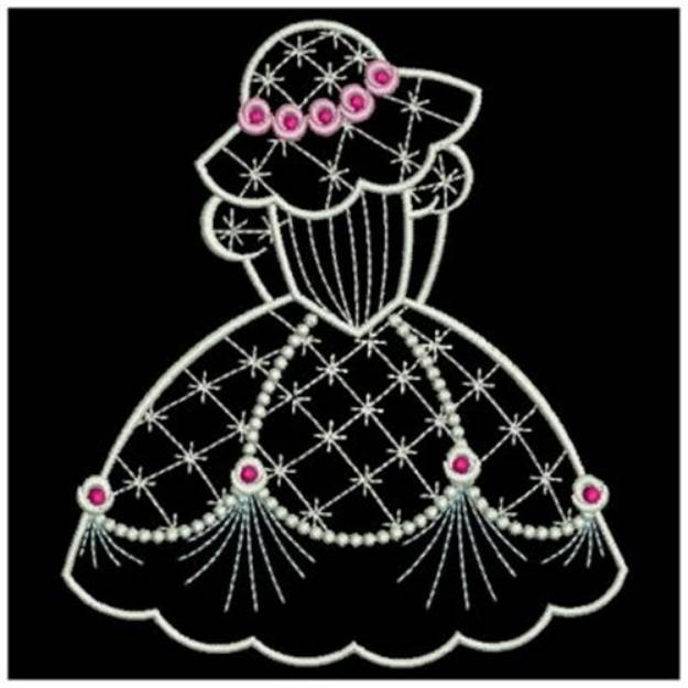 Picture of Vintage Sunbonnet Bride Machine Embroidery Design