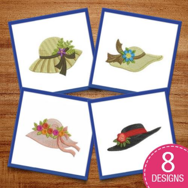 Picture of Fancy Hats Embroidery Design Pack