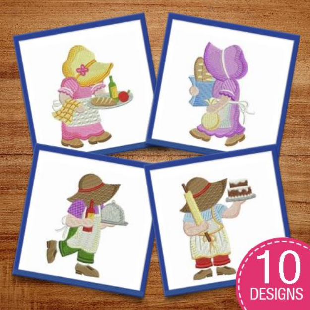 Picture of Sunbonnet Fun Embroidery Design Pack