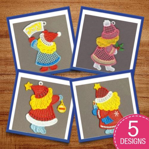Picture of FSL Christmas Sunbonnet 2 Embroidery Design Pack