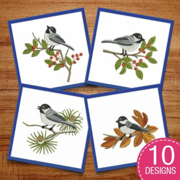 Picture of Chickadee Embroidery Design Pack