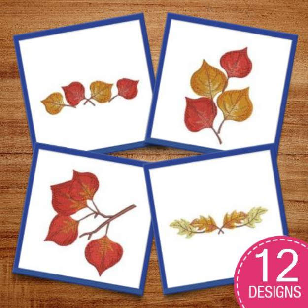Picture of Autumn Leaves 2 Embroidery Design Pack
