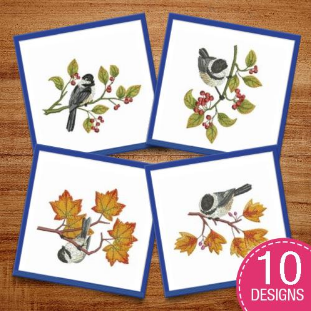 Picture of Chickadee 2 Embroidery Design Pack