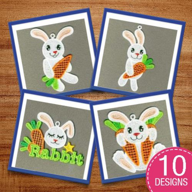 Picture of FSL Bunnies 2 Embroidery Design Pack