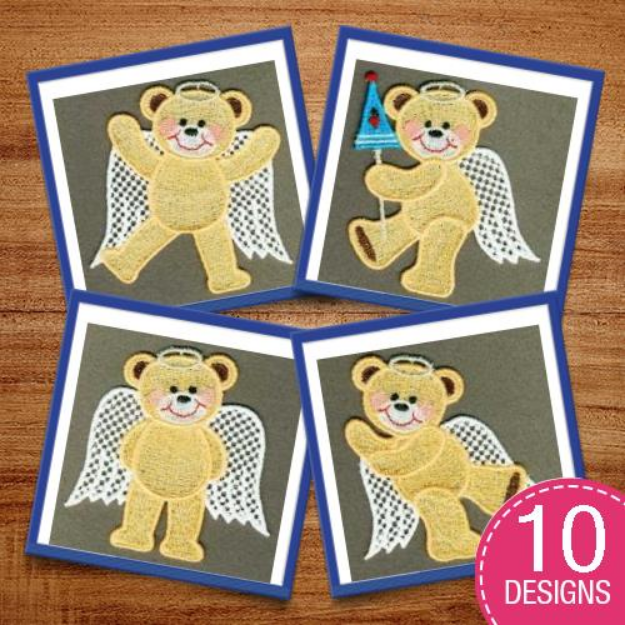 Picture of FSL Angel Bears 2 Embroidery Design Pack