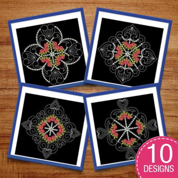 Picture of Fabulous Rose Quilt Embroidery Design Pack