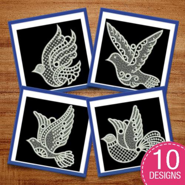 FSL Doves Embroidery Design Pack | Embroidery Sets at GrandSlamDesigns.com