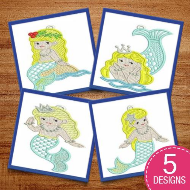 Picture of FSL Mermaids Embroidery Design Pack