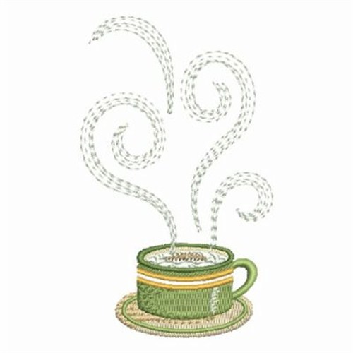 Cup of Coffee Machine Embroidery Design